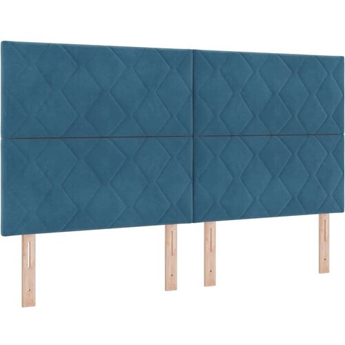 Box spring krevet Tamno plava 180 x 200 cm Bar&amp;scaron;un Slike