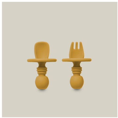 Interbaby silikonski set pribora za samostalno hranjenje Earth Ocher Slike