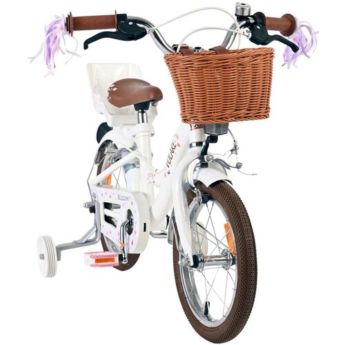 Volare dječji bicikl Blossom 14&amp;Prime; bijele boje, s dvije ručne kočnice Slike