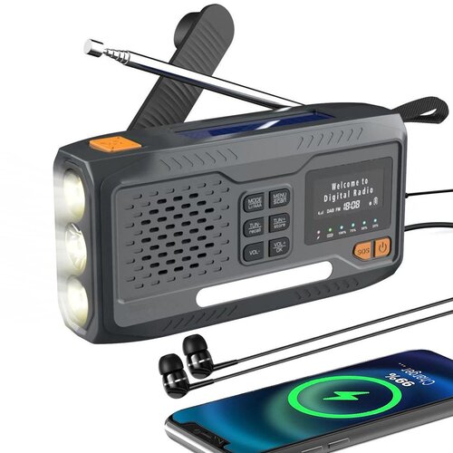 Extralink RADIO AWARYJNE BLUETOOTH SOLARNE Z KORBKA DYNAMO POWERBANK 4000MAH Z LATARKA SOS BT-4000 Portable Analog & digital Black, Orange Cijene