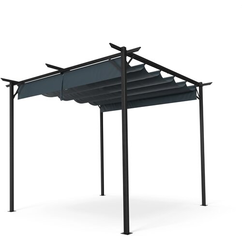 Blumfeldt Pantheon Robust Pergola, 3x3 m, prašno barvano jeklo, odporno na vremenske vplive, s stranskimi roloji Cene