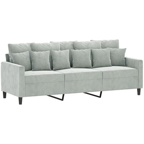 4-dijelni set sofa s jastucima svjetlosivi bar&amp;scaron;unasti Slike