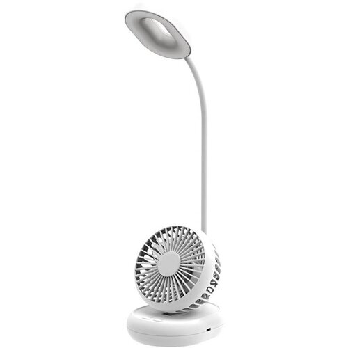  LED prigu&amp;scaron;iva stona lampa sa ventilatorom LED/2W/5V 6000-8000K 2000 mAh Slike
