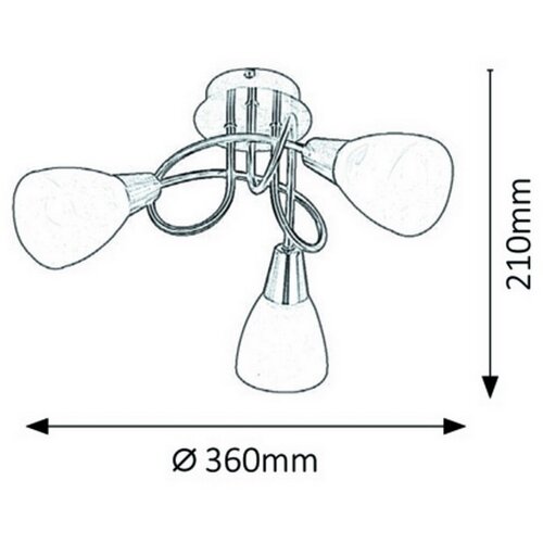 Rabalux jenna, plafonska lampa bez sijalice 3x40W, bru&scaron;eni hrom Cene