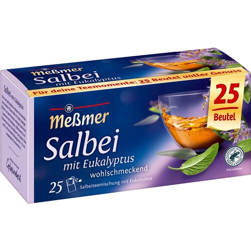 Meßmer Zeli&scaron;čni čaj - žajbelj z evkaliptusom - 25 čajnih vrečk Cene