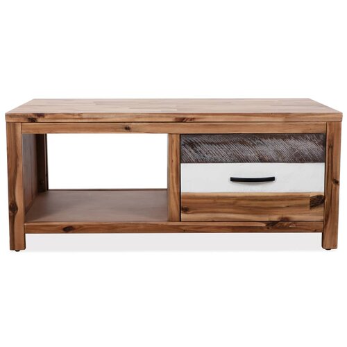 Maison Chic Klubska mizica - kavna mizica - Nizka mizica iz trdnega akacijevega lesa 90x50x37,5 cm, (21753871) Slike