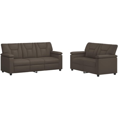  Set sofe 2 pcs Siva Umjetna koža Slike