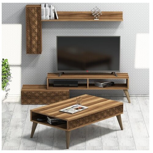 Hanah home Planet set namještaja za dnevni boravak, 3 dijela, orah Cene