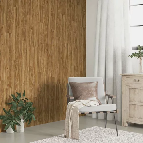  Zidne ploče s izgledom drva smeđe od PVC-a 4 12 m²