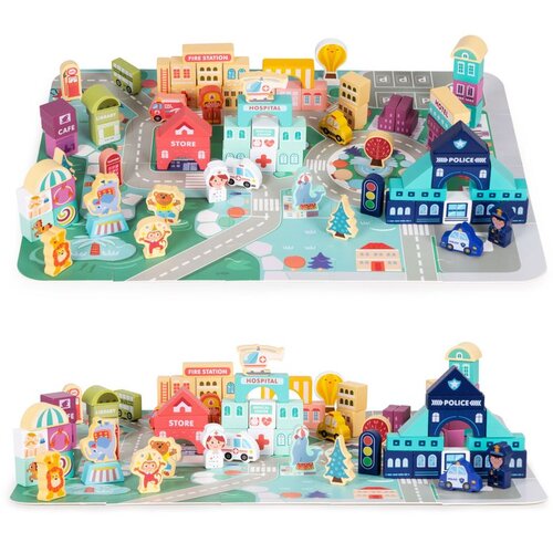 ECO TOYS EcoToys drveni grad od kockica 121 komada Cijene