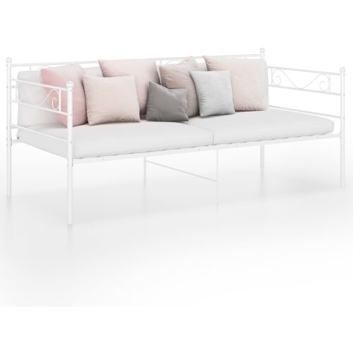 The Living Store Posteljni okvir bel kovinski 90x200 cm - Posteljni Okvir, (21527590) Slike