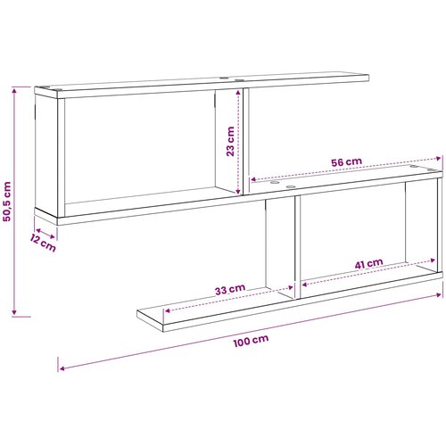  Polica na zidu Betonska siva 100 x 12 x 50,5 cm Slike
