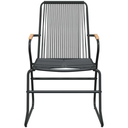 VidaXL 5-dijelni vrtni blagovaonski set od PVC ratana crni Slike