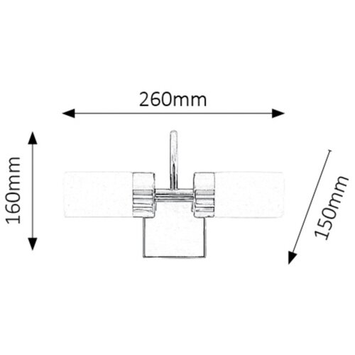 Rabalux betty zidna lampa led 2x4W, hrom, IP44 kupatilska rasveta Slike