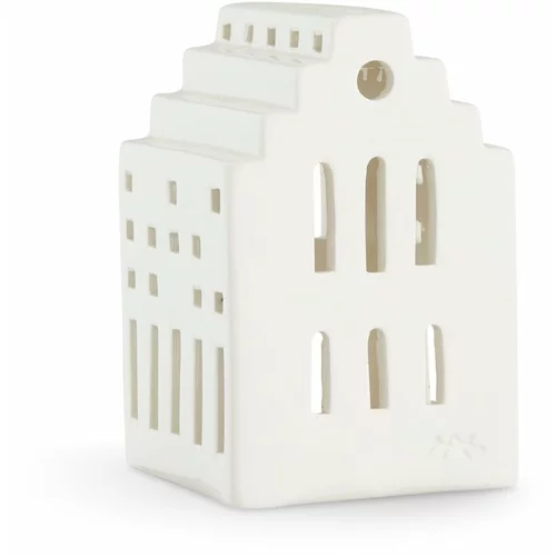 Kähler Design bijeli keramički svijećnjak Long Church, visina 10 cm