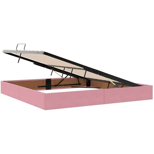  Krevet s od storage s uzglavljem Ružičasta 200 x 200 cm Bar&amp;scaron;un - Ružičasta 200 x 200 cm Slike