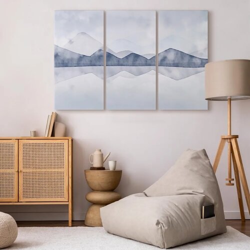  Slika - Lake in the Mountains (3 Parts) 120x80 Akustična Slike