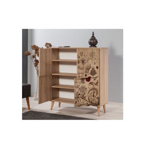 Woody Fashion Komoda Multilux 95x111x36cm Hrast Slike