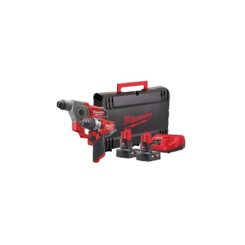 Milwaukee set aku udarna bušilica – čekić bušilica sds plus – 2 x baterija 12V/6Ah – punjač + kofer M12 FPP2B-602X Cijene