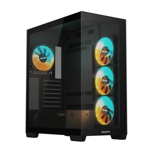 Gigabyte C500 PANORAMIC STEALTH ICE USB-C USB 3.2 Gen2 ATX ARGB osvetljeno ohi&scaron;je, črno Cene