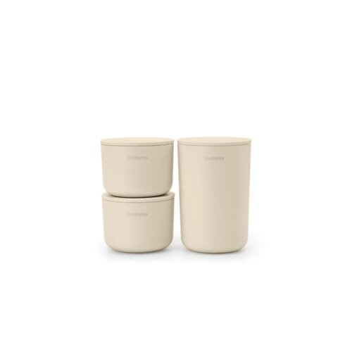 Brabantia set 3 lončkov za kopalnico bež Cene