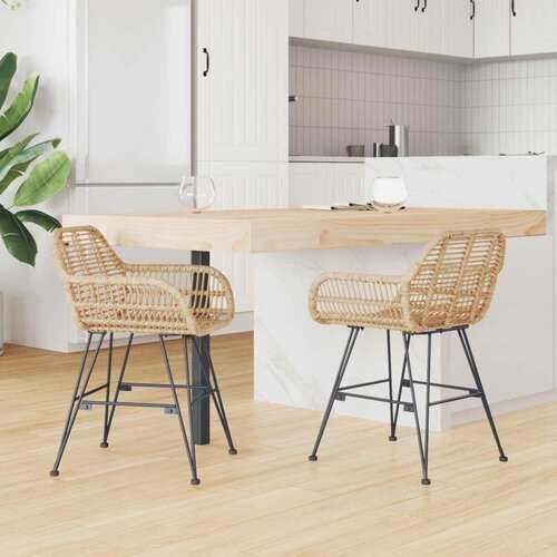  Stolac za blagovanje 2 pcs Prirodna 55 x 50 x 74 cm Slike