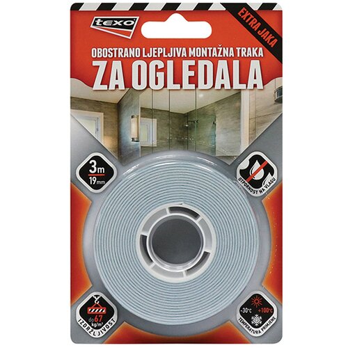  OBOSTRANA LJEPLJIVA TRAKA ZA OGLEDALA 5318-3 TEXO Slike