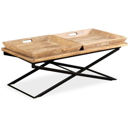 Maison Chic Klubska mizica - kavna mizica - Nizka mizica iz trdnega mangovega lesa 110x55x42 cm, (21754886) Cene