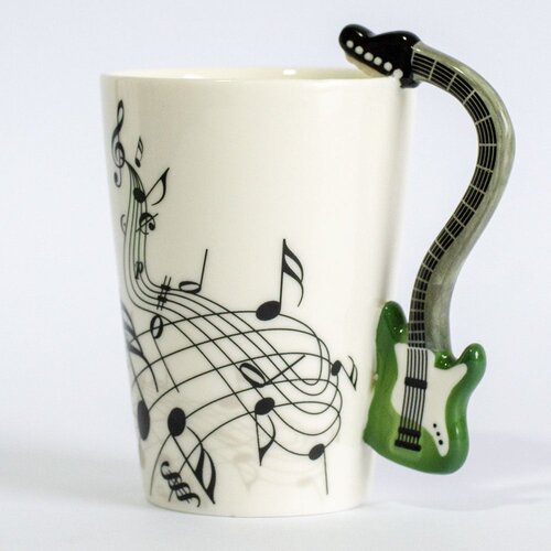  Muzička šolja Gitara, zelena drška Cene