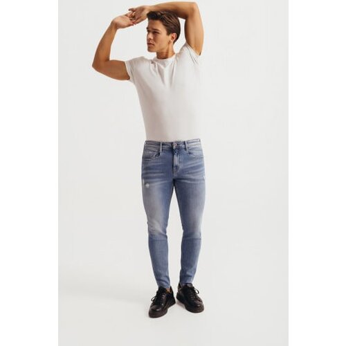 Legendww muske skinny farmerke medium struk i tapered nogavice -model 130 Cene