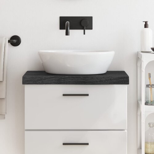  Kupaonska radna ploča tamnosiva 60x40x(2-6) cm tretirano drvo Slike