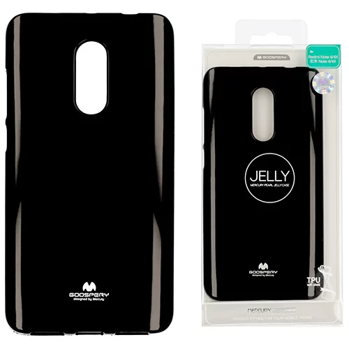  Gumijasti / gel etui Mercury Jelly Case za Xiaomi Redmi Note 4 / Redmi Note 4X - črni