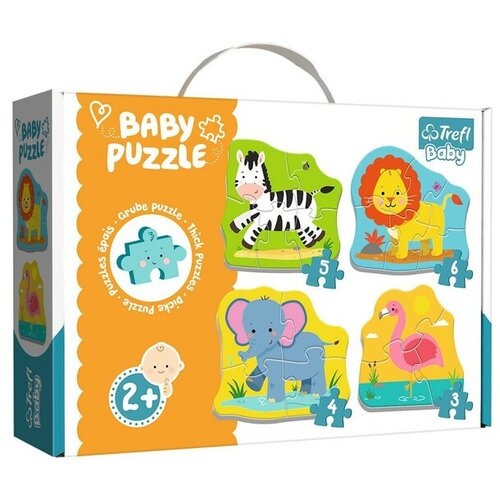 Trefl Puzzle baby safari - 4 puzzle (3/4/5/6 delova) Slike