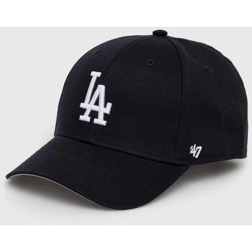 47 Brand Pamučna kapa sa šiltom za bebe MLB Los Angeles Dodgers Raised Basic boja: tamno plava, s aplikacijom, BRAC12CTP