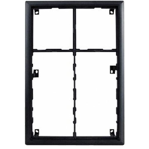 Tesla 4FF 127 17.5 - okvir 2 modula in imenska tablica, KARAT INOX Slike