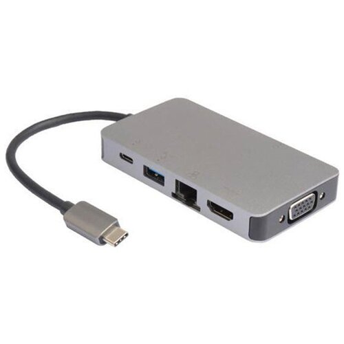  E-Green Adapter E-Green USB(C)-HDMI+VGA+2USB3+LAN+USB(C) Slike