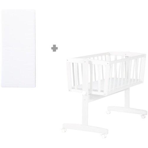 Roba Bela zibelka na kole&amp;scaron;čkih 40x90 cm &amp;ndash; Slike