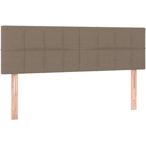  Krevet s oprugama i madracem smeđesivi 140x200 cm tkanina Slike