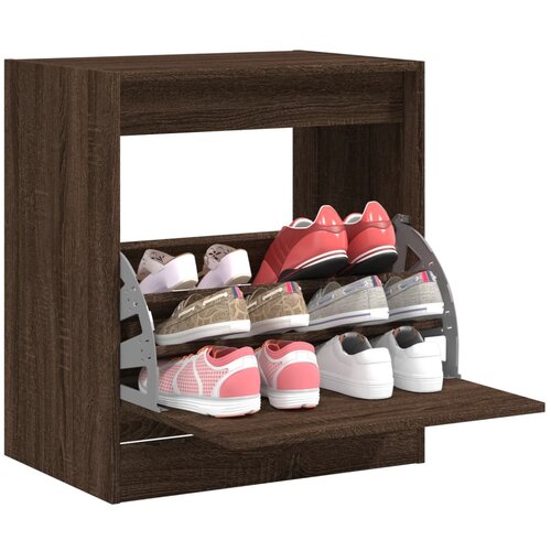  The Living Store Omarica za čevlje rjav hrast 60x42x69 cm inženirski les - Omarica Za Čevlje, (21485528) Cene