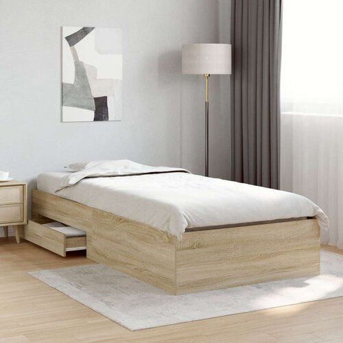  Krevetna Okvir Sonoma Hrast 90x190 cm Konstruirano Drvo Slike
