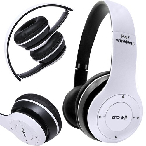  Brezžične slušalke bele FM SD MP3 + mikrofon Cene