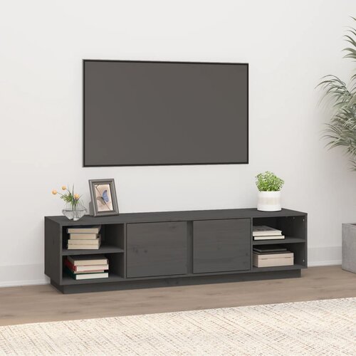 TV ormarić sivi 156 x 40 x 40 cm od masivne borovine Cijene
