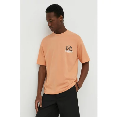 DRYKORN Pamučna majica za muškarce, boja: narančasta, s tiskom