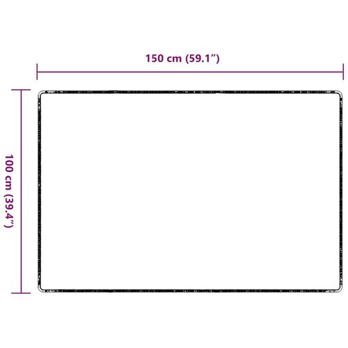 VidaXL Tepih trkač Tamno siva 100 x 150 cm 100% Polipropilen Slike