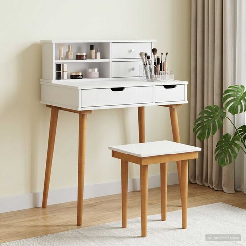  Set toaletnog stolića FAUSKE 3 kom. Bijela 76 x 50 x 103,5 cm Cene