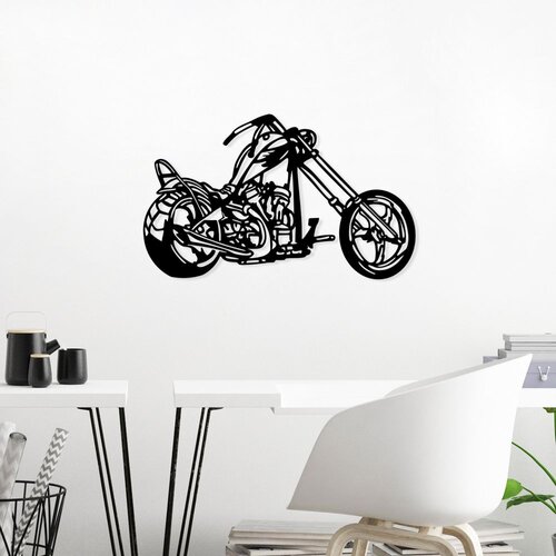 Wallity Zidna dekoracija Motorcycle, 44x70 cm, 1.5 mm, Crna Slike