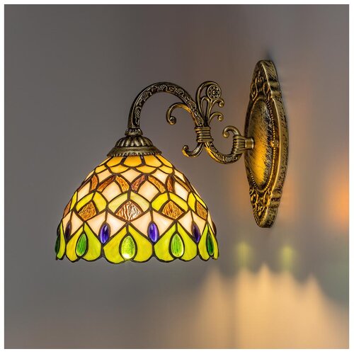 Brilagi tiffany vitražna zidna lampa margaret 1xE27/40W/230V Cene