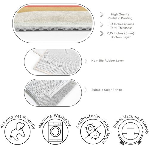 Mila Home Žuta /ružičasta periva staza 80x200 cm Creamy Raspberry Swirl &amp;ndash; Slike