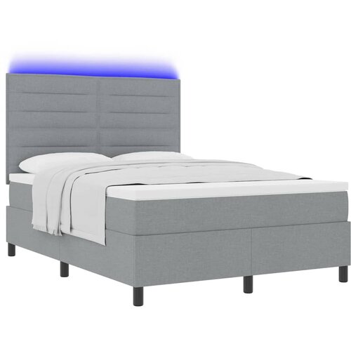  Krevet s opruga kutije Svjetlosiva 160 x 200 cm tkanina Slike