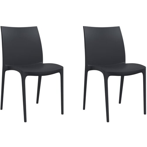 Maison Chic Vrtni Stoli - Stol za vrt 2 kosa antracit 50x46x80 cm polipropilen JS488, (21877924) Slike